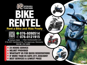 Contact us Keshara Safari Bike Rental